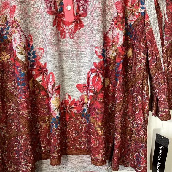 Rebecca Malone Hi-Low Pull-Over Blouse Size Large NWT - Picture 4 of 10